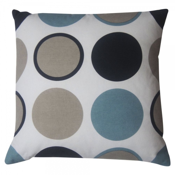 Circle Pattern Cushion 40x40cm Blue