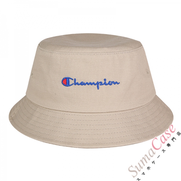 CHAMPION カジュアル風 帽子 メンズ バケットハット サファリハット チャンピオン ビーチハット レディース 男女兼用 全3色 黒 白 ベージュ 旅行帽