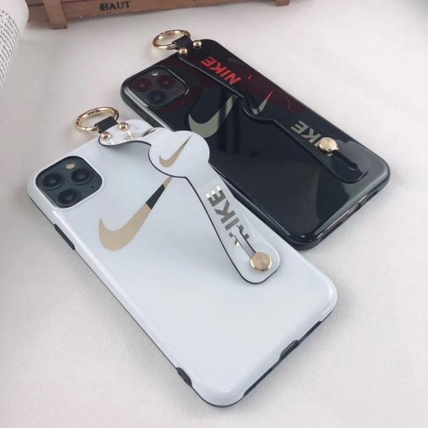 ペア ナイキ iPhone11/11Proケース バントベルト付き ブラント NIKE アイフォン SE/11 pro max背面ケース