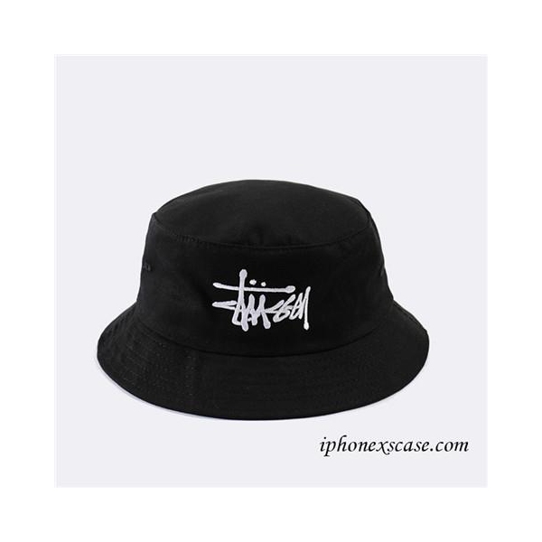 Stussy (ステューシー) バケットハット 帽子 サファリハット コットン メンズ レディース 全3色 ブラック ホワイト ネイビー ユニセックス 