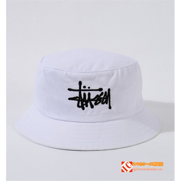STUSSY カジュアル 帽子 メンズ レディース バケットハット ステューシー サファリハット バケット ハット ユニセックス 全3色 ブラック ホワイト ネイビー フリーサイズ カジュアル 帽子 