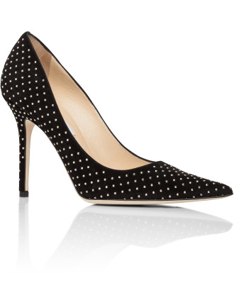 immy Choo Abel Suede Point Pump With Mini Studs