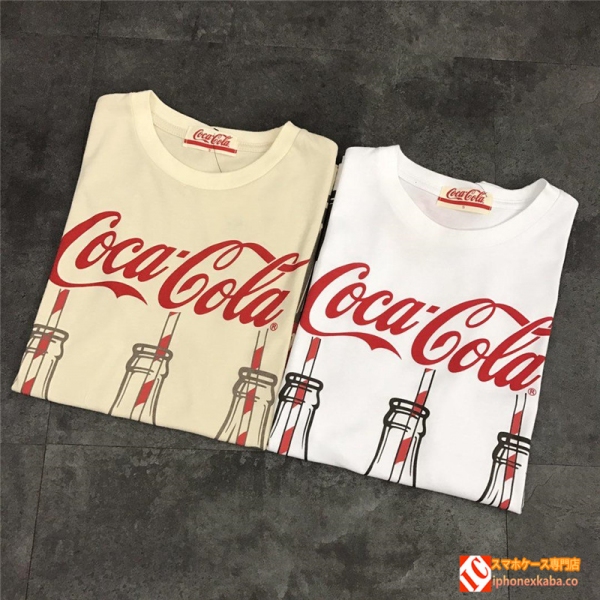 CocaCola tシャツ 2色 男女兼用 メンズ レディース Tシャツ トップス コカ・コーラ 半袖t-shirt 綿 トップス 人気新品